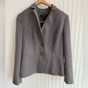 Kasper Women's Gray Single-Breasted Tailored Blazer Size 6P